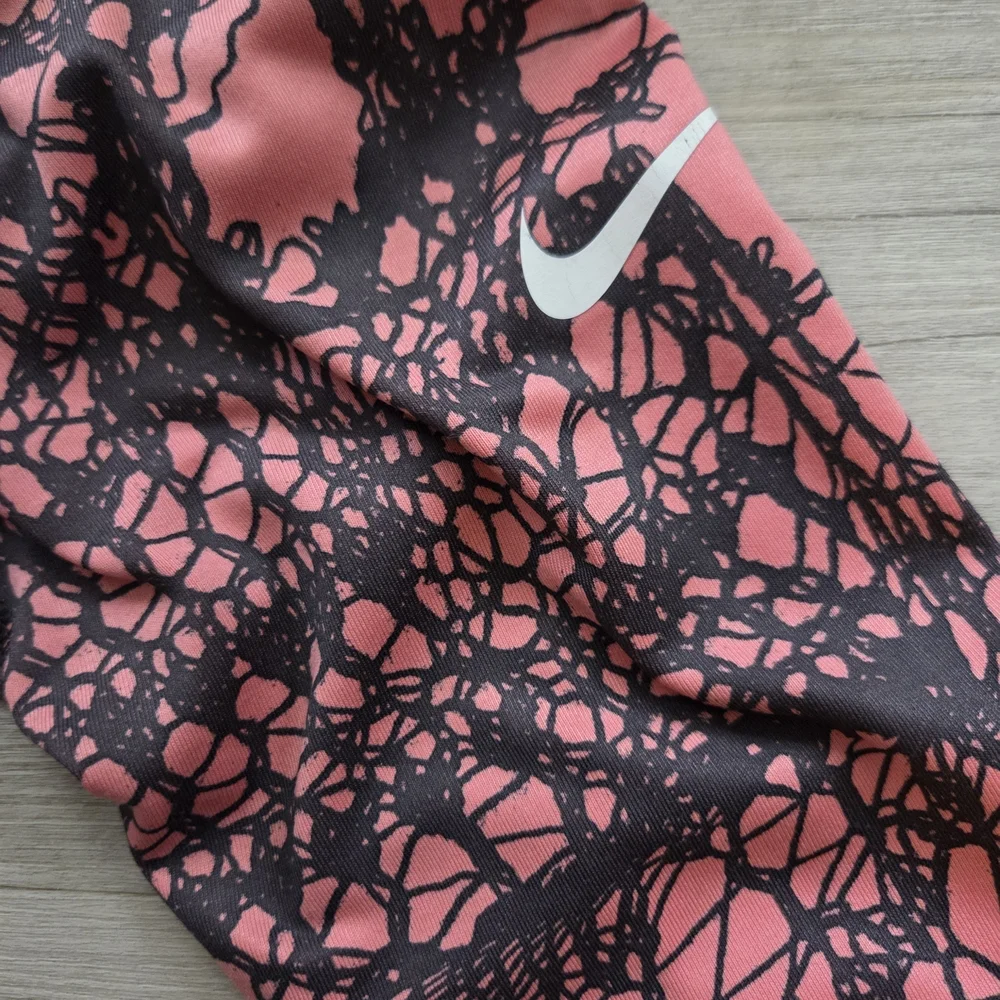 Nike Pro 1/2 Zip Pink and Gray Design Athletic Top